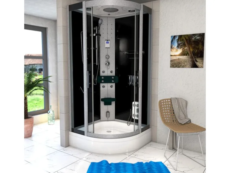 AcquaVapore Dampfdusche Duschtempel Sauna Dusche Duschkabine D46-63T2-EC 100x100