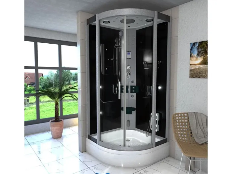 AcquaVapore Dampfdusche Duschtempel Sauna Dusche Duschkabine D46-63T2-EC 100x100