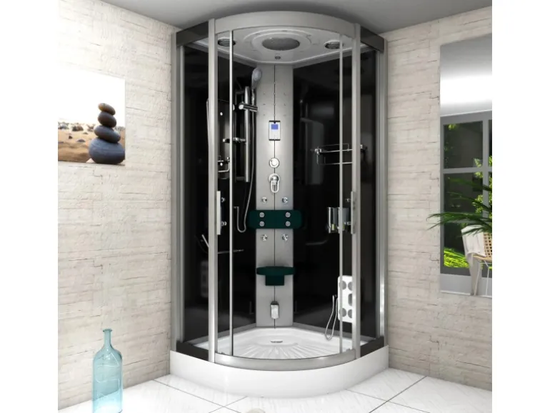 AcquaVapore Dampfdusche Duschtempel Sauna Dusche Duschkabine D46-03T2 80x80