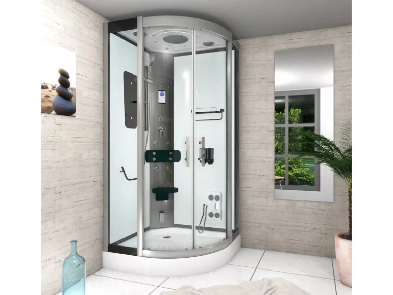 AcquaVapore Dampfdusche Duschtempel Sauna Dusche Duschkabine D46-10T2-EC 90x90