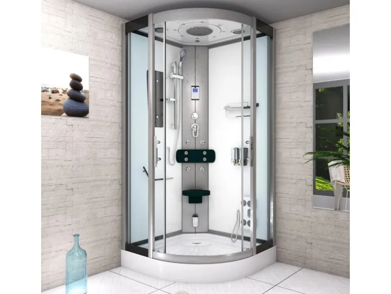 AcquaVapore Dampfdusche Duschtempel Sauna Dusche Duschkabine D46-10T2-EC 90x90