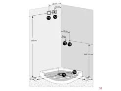 AcquaVapore Dampfdusche Duschtempel Sauna Dusche Duschkabine D46-53M2-EC 90x90