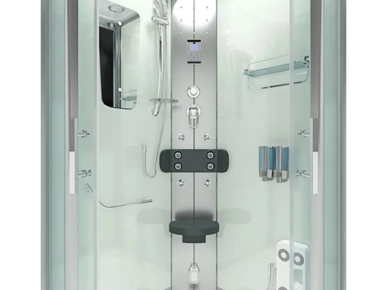 AcquaVapore Dampfdusche Duschtempel Sauna Dusche Duschkabine D46-60T2-EC 100x100
