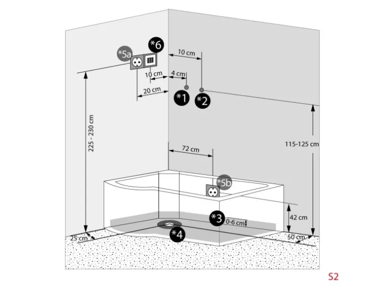 AcquaVapore Kombination Badewanne Dusche K55-R01-EC Duschtempel 100x170