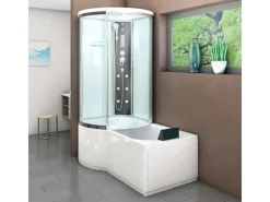 AcquaVapore Kombination Badewanne Dusche K55-R01-EC Duschtempel 100x170