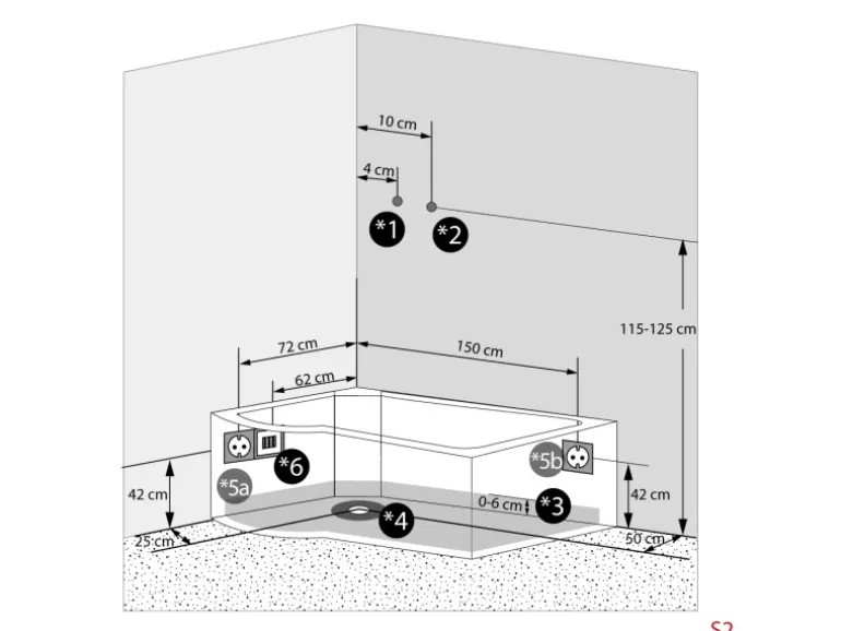 AcquaVapore Kombination Badewanne Dusche K50-R00 Duschtempel 100x170