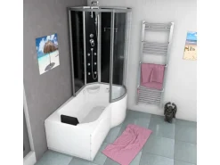 AcquaVapore Kombination Badewanne Dusche K50-L30 Duschtempel 170x100