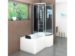 AcquaVapore Kombination Badewanne Dusche K50-L33 Duschtempel 170x100