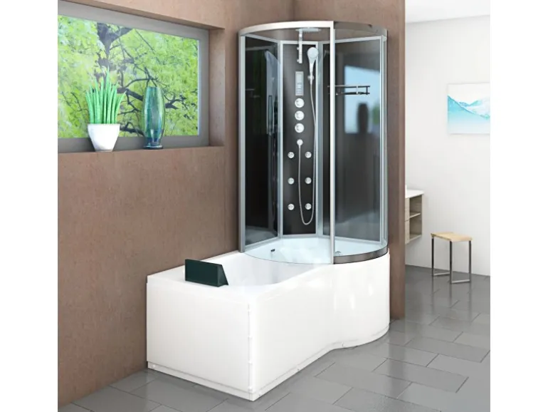 AcquaVapore Kombination Badewanne Dusche K50-L33 Duschtempel 170x100