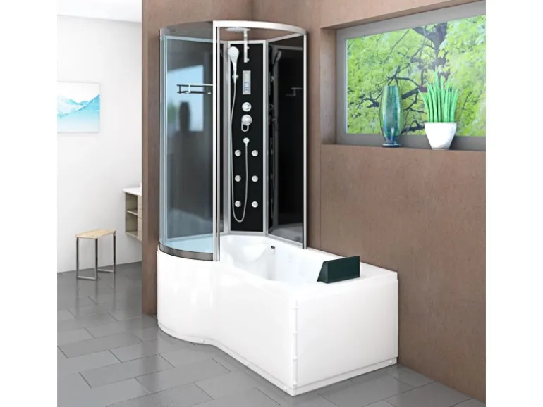 AcquaVapore Kombination Badewanne Dusche K50-R31 Duschtempel 100x170