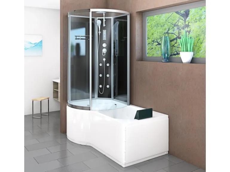 AcquaVapore Kombination Badewanne Dusche K50-R31 Duschtempel 100x170