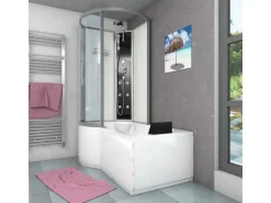 AcquaVapore Kombination Badewanne Dusche K50-R00-EC Duschtempel 100x170