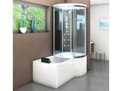 AcquaVapore Kombination Badewanne Dusche K55-L31 Duschtempel 170x100