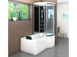 AcquaVapore Kombination Badewanne Dusche K55-L31 Duschtempel 170x100
