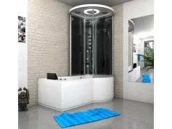 AcquaVapore Kombination Whirlpool Dusche K55-L33-WP Duschkabine Wanne 170x100