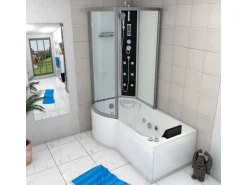 AcquaVapore Kombination Whirlpool Dusche K50-R01-WP Duschkabine Wanne 100x170