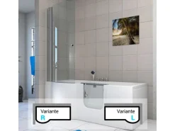 AcquaVapore Seniorendusche und Wanne mit Whirlpool S12D-TH-WP-R-EC Dusche 85x170