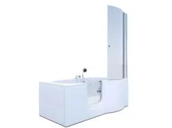 AcquaVapore Seniorendusche und Badewanne mit Tür S12D-EH-L-EC Dusche 170x85