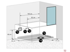 AcquaVapore Seniorendusche und Badewanne mit Tür S12D-EH-L-EC Dusche 170x85