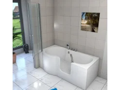 AcquaVapore Seniorendusche und Badewanne mit Tür S12D-TH-R Dusche 85x170