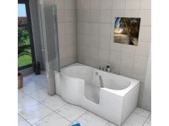 AcquaVapore Seniorendusche und Wanne mit Whirlpool S12D-TH-AIR-R Dusche 85x170