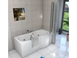 AcquaVapore Seniorendusche und Wanne mit Whirlpool S12D-TH-WP-L-EC Dusche 170x85