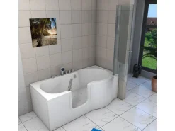 AcquaVapore Seniorendusche und Wanne mit Whirlpool S12D-TH-AIR-L Dusche 170x85