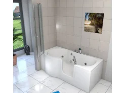 AcquaVapore Seniorendusche und Wanne mit Whirlpool S12D-EH-WP-R Dusche 85x170