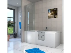 AcquaVapore Seniorendusche und Wanne mit Whirlpool S12D-EH-WP-R Dusche 85x170