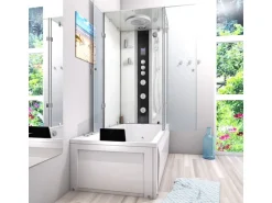 AcquaVapore Whirlpool Dusche Kombination K05-L03-WP Duschtempel 180x90