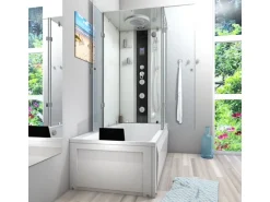 AcquaVapore Whirlpool Dusche Kombination K05-L01-WP Duschtempel 180x90