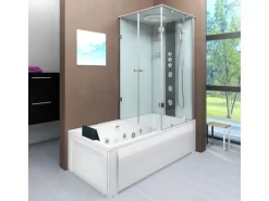 AcquaVapore Whirlpool Dusche Kombination K05-L02-WP-EC Duschtempel 180x90
