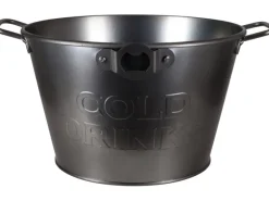 A.H.G. Getränkekühler Cold Drinks Zinkwanne Ø 27 cm x 17 cm Schwarz