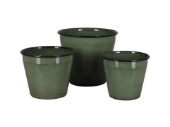 A.H.G. Metall-Topf mit Ablaufstopfen Ø 20,5 cm cm x 18 cm Grün