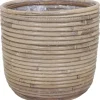 A.H.G. Rattantopf Rund Natur-Grau mit Polybeutel 24 cm x 21 cm