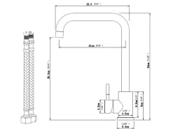 AICA Wasserhahn 360° Drehbare Wassersparende Silber Küchenarmatur Hochdruckfestes Design aus 304 Edelstahl Gefertigt Kaltes/Warmes Wasser