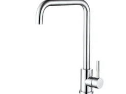 AICA Wasserhahn 360° Drehbare Wassersparende Chrom Küchenarmatur Hochdruckfestes Design aus 304 Edelstahl Gefertigt Kaltes/Warmes Wasser