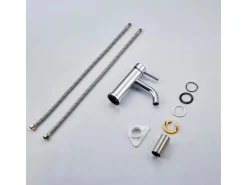 AICA Wasserhahn Chrom Bad Niedriger Waschtischarmatur Waschbecken Armaturen 304 Edelstahl Einhebelmischer Mischbatterie