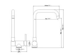 AICA Wasserhahn Doppelfunktion 360° Drehbare Kippbare Chrom Küchenarmatur Wasser mit 304 Edelstahl und Keramikventil Mischbatterie