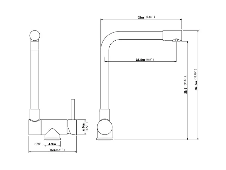 AICA Wasserhahn Faltbare 360° Drehbare Chrom Küchenarmatur 304 Edelstahl Hochdruckfest Mischbatterie Spültischarmatur