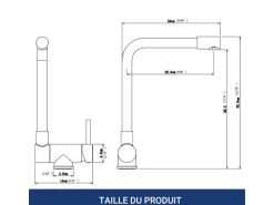 AICA Wasserhahn Faltbare 360° Drehbare Schwarz Küchenarmatur 304 Edelstahl Hochdruckfest Mischbatterie Spültischarmatur