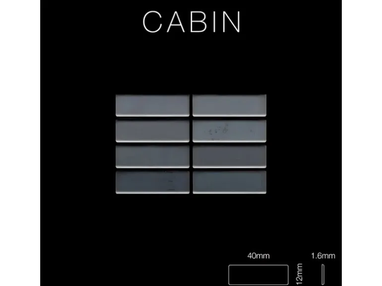 ALLOY Mosaik Fliese Massiv Metall Rohstahl Gewalzt Grau 1,6mm Stark Cabin-rs 1 Paket mit 10 Matten 1,01 m2 Grau