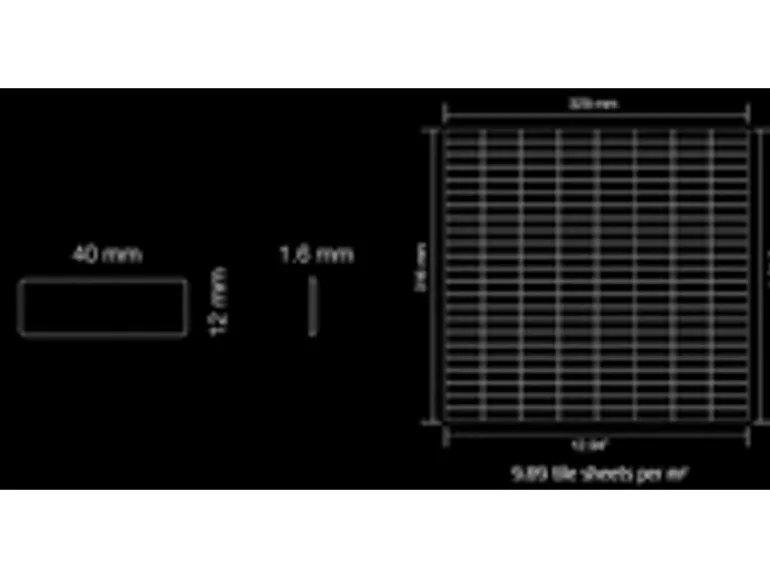 ALLOY Mosaik Fliese Massiv Metall Rohstahl Gewalzt Grau 1,6mm Stark Cabin-rs 1 Paket mit 10 Matten 1,01 m2 Grau