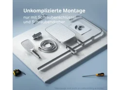 AM.PM Duschsystem Func Duschsystem ohne Armatur, Regenduschset Kopfbrause Duschsäule Dusche F07FA000 Chrom