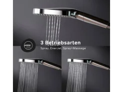 AM.PM Duschsystem Func Duschsystem ohne Armatur, Regenduschset Kopfbrause Duschsäule Dusche F07FA000 Chrom