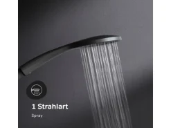 AM.PM Duschsystem Hit S Regendusche Set Duschsäule F07TB022 Schwarz