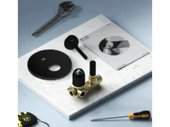 AM.PM Einhand-Mischbatterie Brausearmatur Unterputz, Wandthermostat, Thermostat Dusche FXB45022 X-Joy S  Schwarz