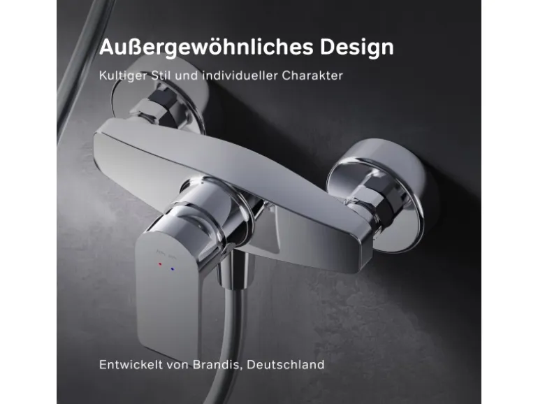 AM.PM Einhebel Duscharmatur Brausearmatur aus Messing Brausebatterie Flash FNA20000 Chrom