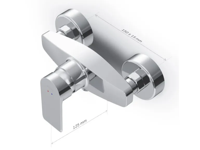 AM.PM Einhebel Duscharmatur Brausearmatur aus Messing Brausebatterie Flash FNA20000 Chrom