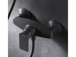 AM.PM Einhebel Duscharmatur Brausearmatur aus Messing Brausebatterie Flash FNA20022 Schwarz